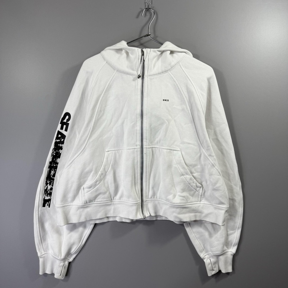 Lululemon Scuba Full Zip Hoodie Womens XL/XXL Seawheeze White Fleece